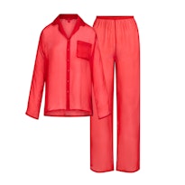 SKIMS ROMANCE BUTTON UP SHIRT AND PANT SET
