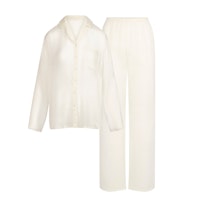 SKIMS ROMANCE BUTTON UP SHIRT AND PANT SET