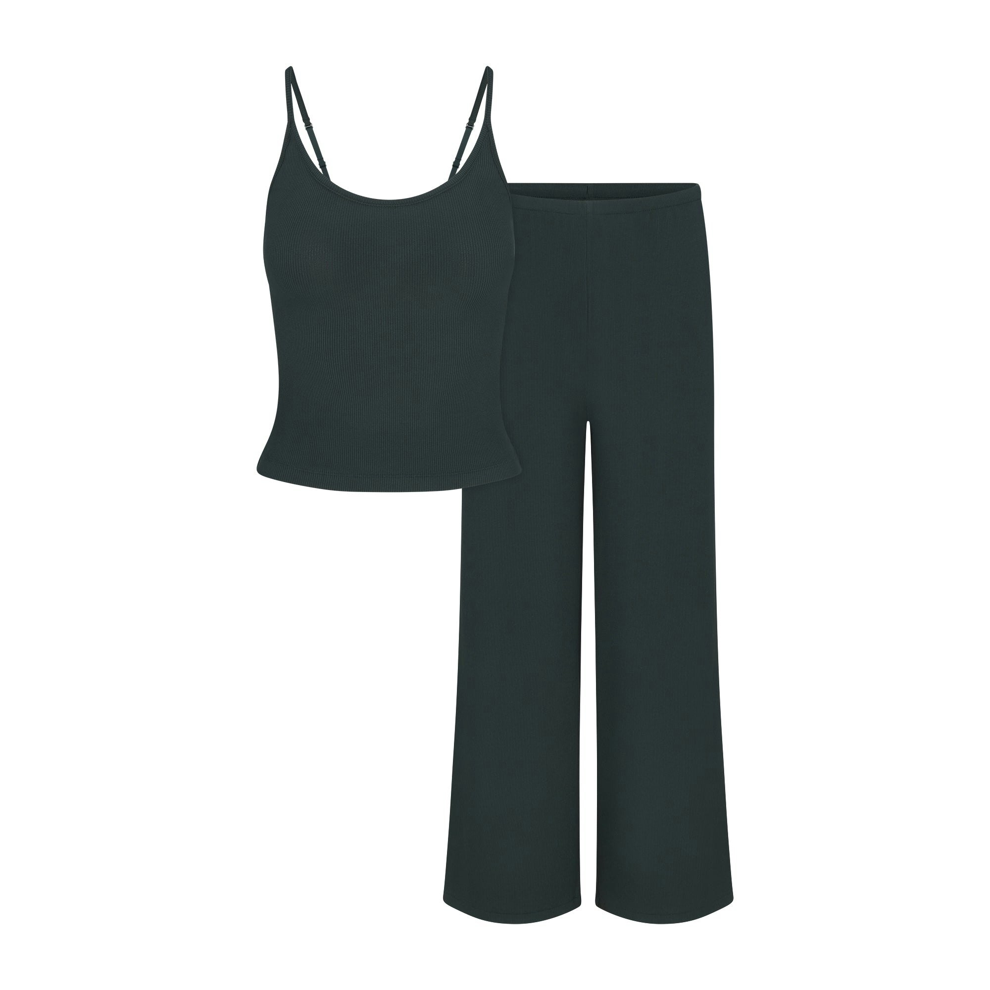 SOFT LOUNGE TANK SLEEP SET | CYPRESS VIEW FLAT ON A WHITE BACKGROUND | FLT