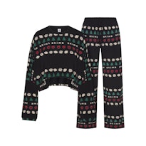 CACTUS PLANT FLEA MARKET X SKIMS SKIMS SLEEP CROPPED LONG SLEEVE AND PANT SET