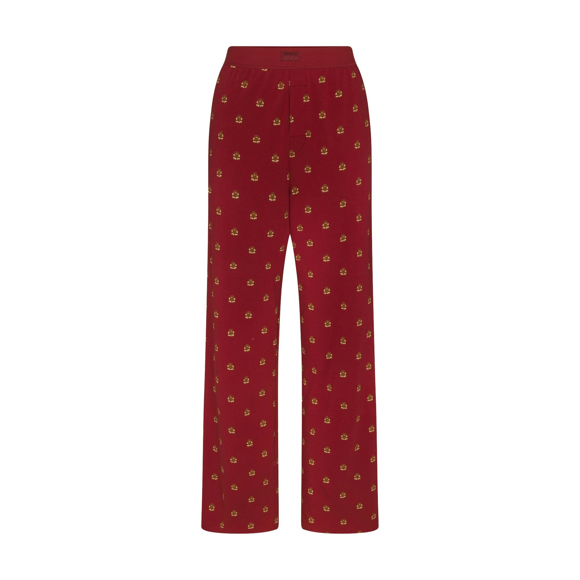 CACTUS PLANT FLEA MARKET X SKIMS BOYFRIEND LONG SLEEVE SET | MARBLE GINGERBREAD PRINT FLAT ON A WHITE BACKGROUND