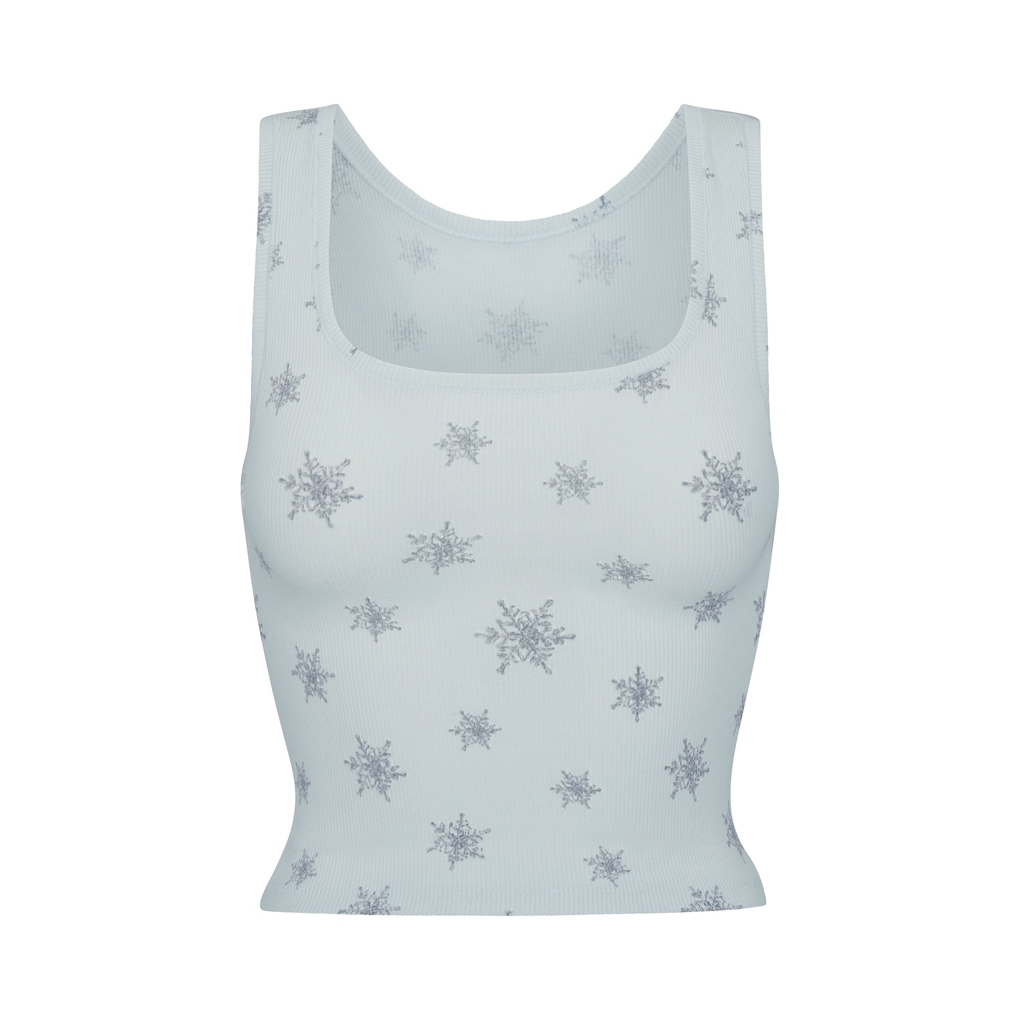 COTTON RIB TANK AND LEGGING SET | FROST SNOWFLAKE PRINT