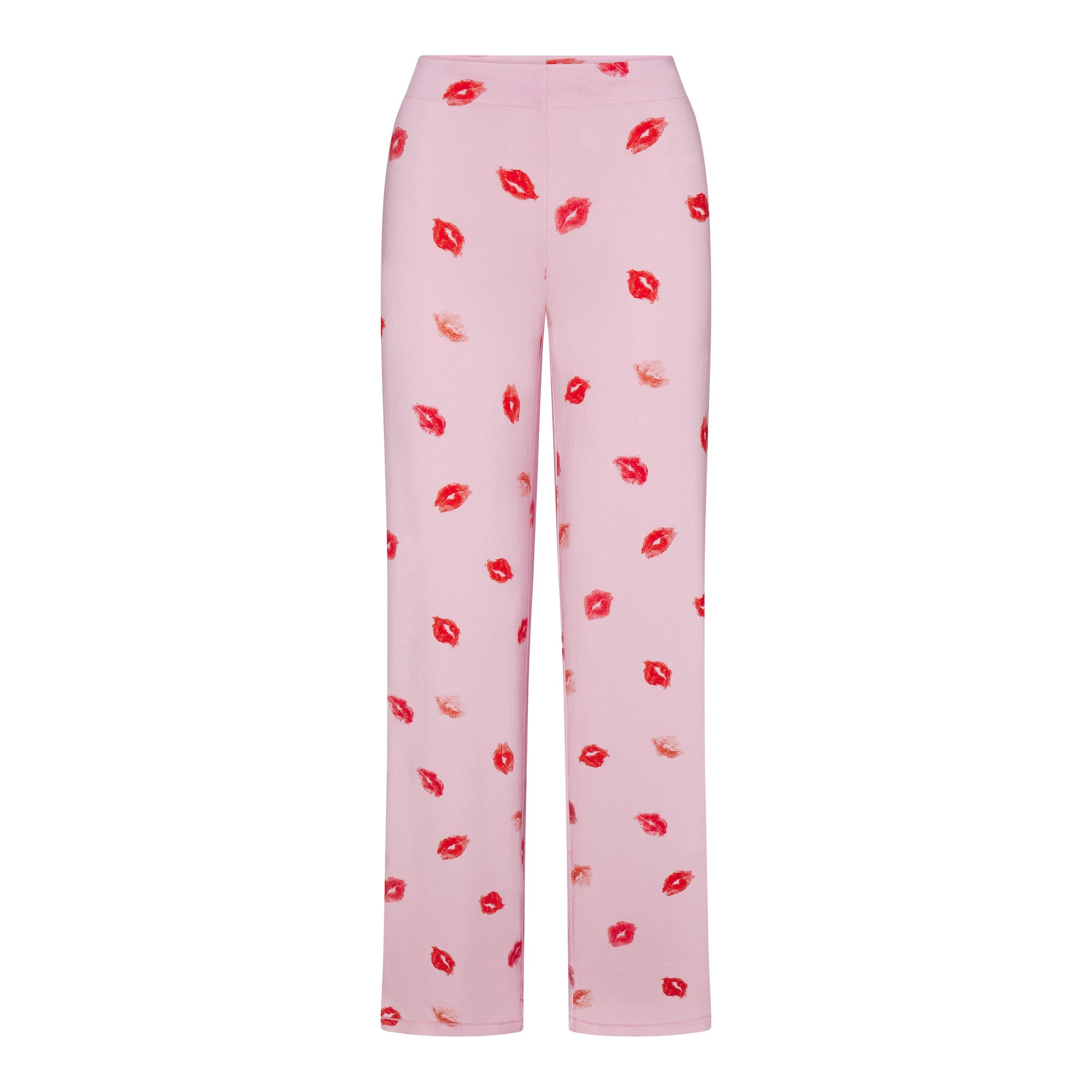 SKIMS SLEEP LONG SLEEVE BUTTON UP SET | CHERRY BLOSSOM LIPSTICK ADDITIONAL FABRIC DETAILS