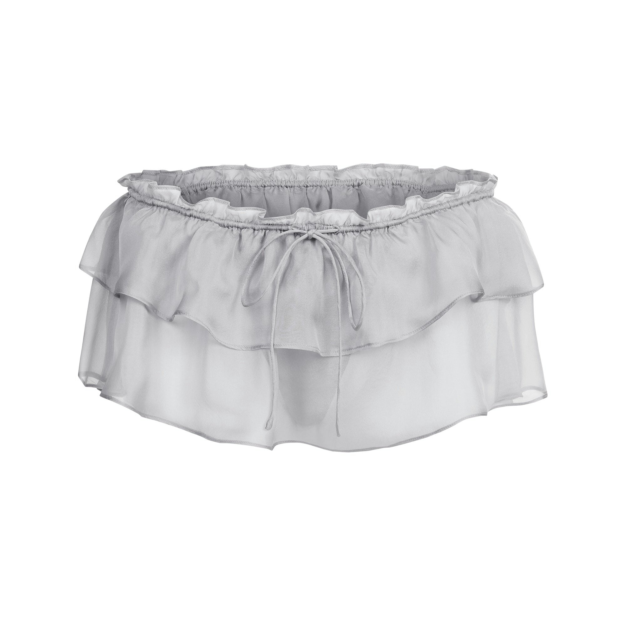 SKIMS ROMANCE BRALETTE AND SKIRT SET | MIRROR FLAT ON A WHITE BACKGROUND | FLT