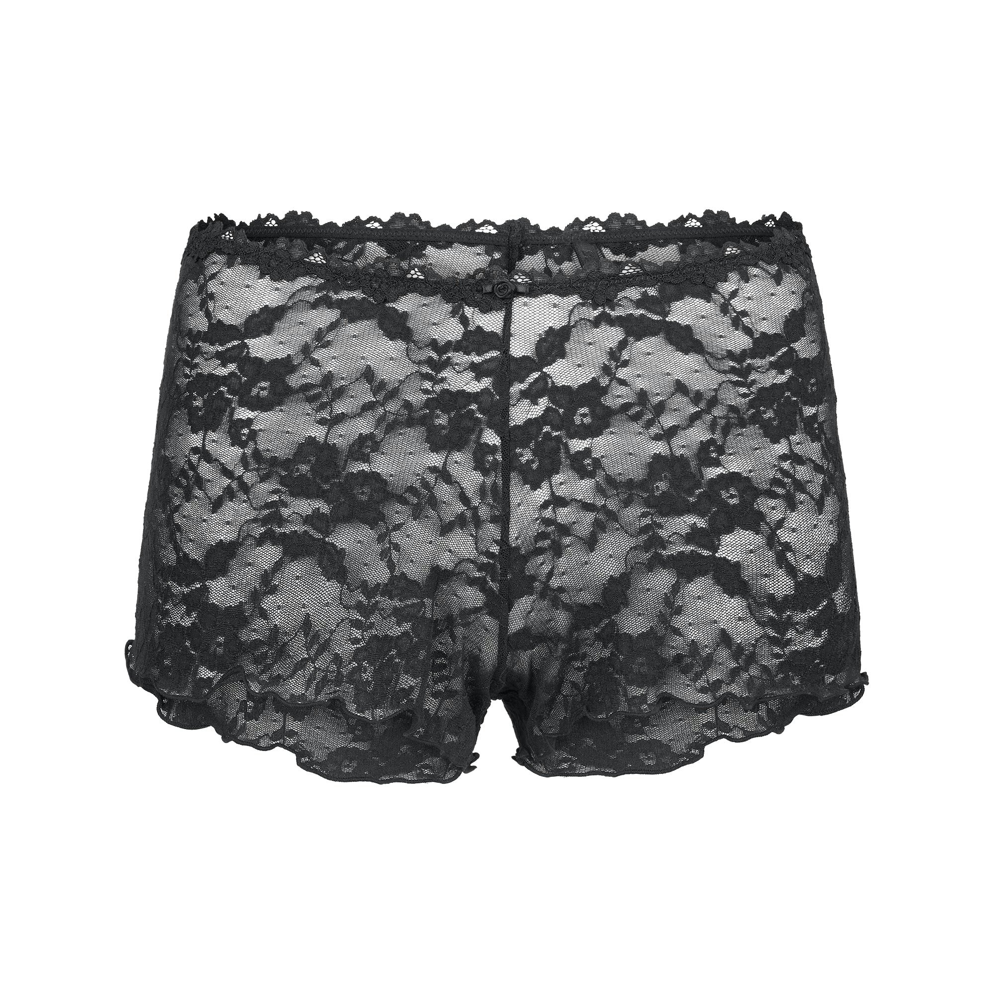 STRETCH LACE TRIANGLE CAMI AND SHORT SET | SOOT FLAT ON A WHITE BACKGROUND | FLT