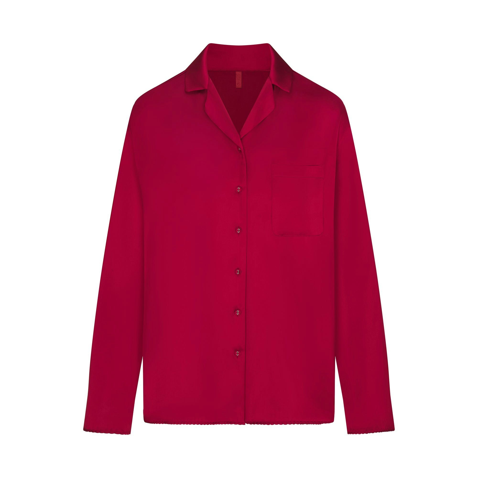 WOVEN SHINE LONG SLEEP SET | BRICK FLAT ON A WHITE BACKGROUND | FLT