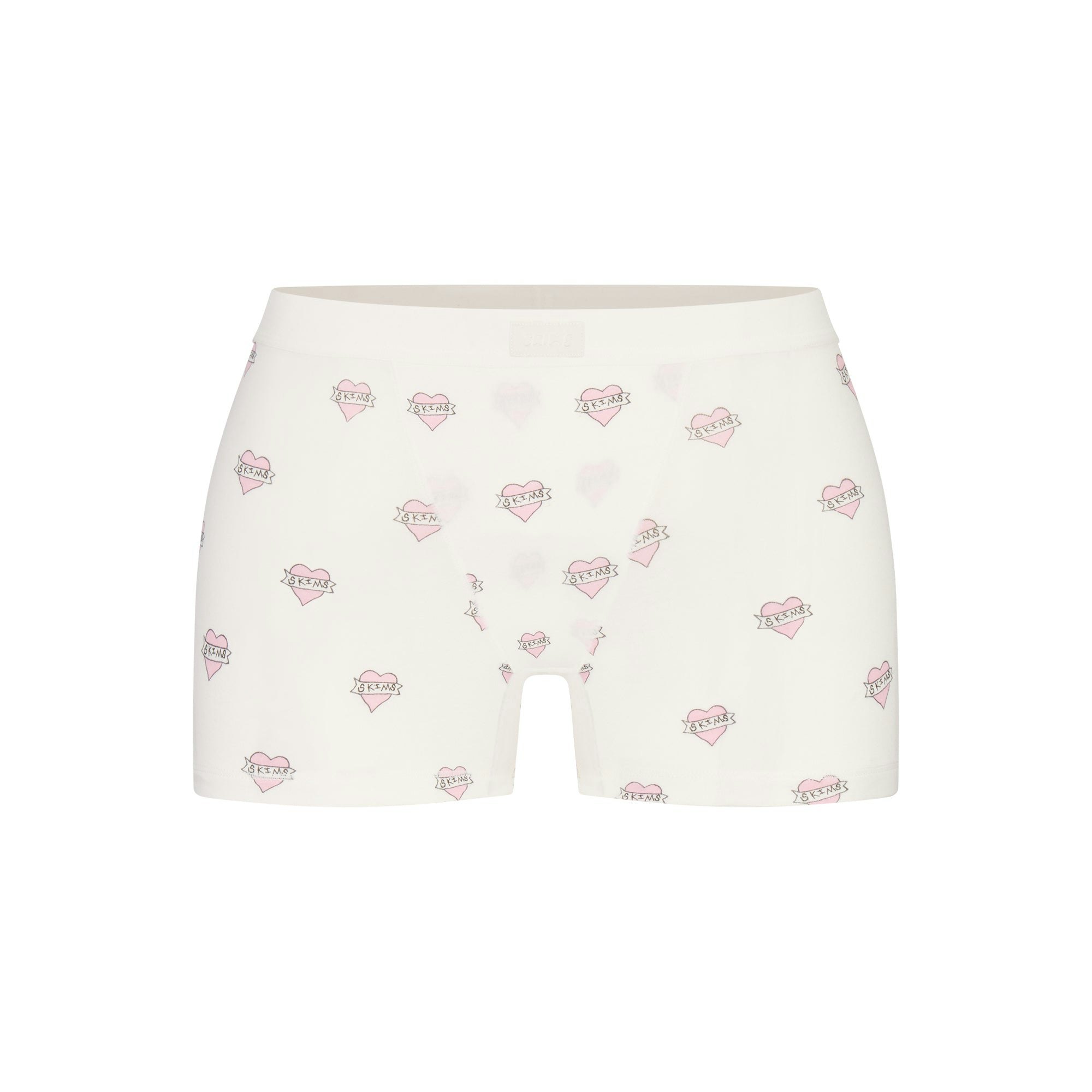 BOYFRIEND LONG SLEEVE T-SHIRT AND SHORT BOXER SET | MARBLE HEART BANNER FLAT ON A WHITE BACKGROUND