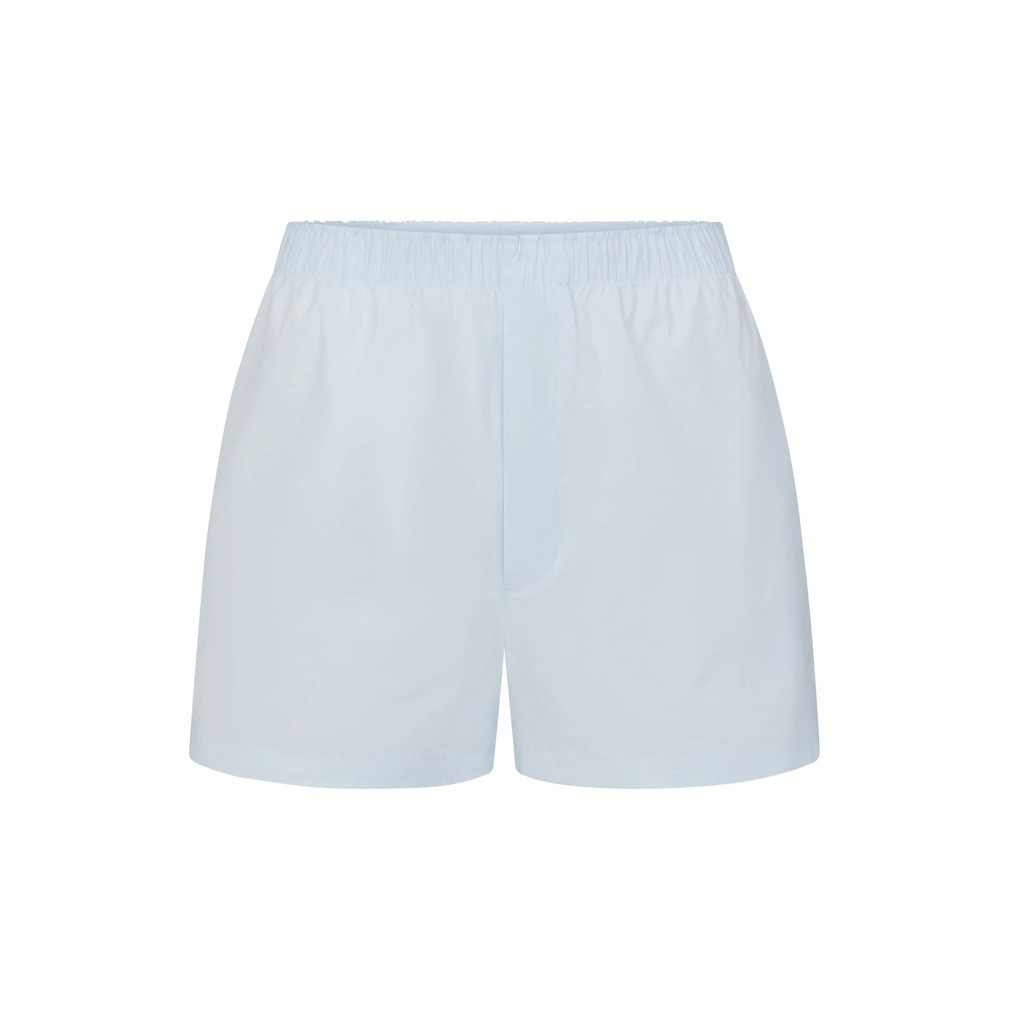 COTTON POPLIN SLEEP LONG SLEEVE AND BOXER SET | BABY BLUE CONTRAST ADDITIONAL FABRIC DETAILS