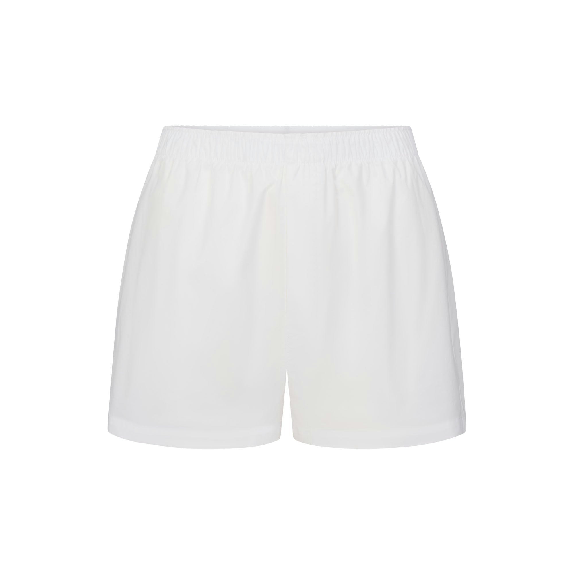 COTTON POPLIN SLEEP LONG SLEEVE AND BOXER SET | SNOW CONTRAST ADDITIONAL FABRIC DETAILS