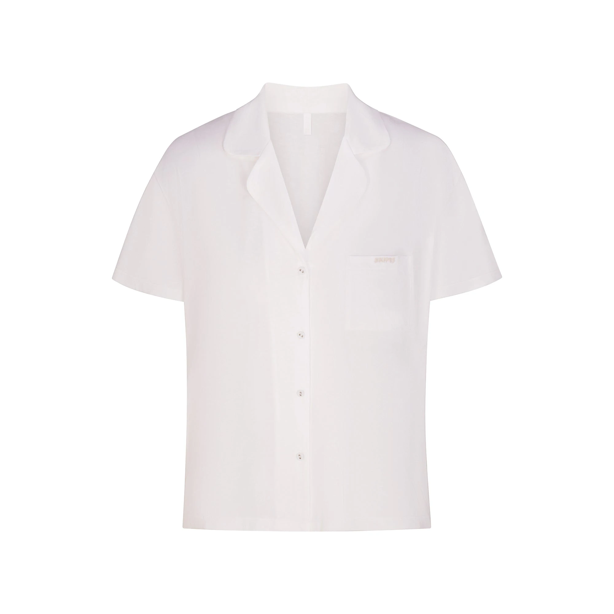 ORGANIC COTTON SLEEP SHORT SLEEVE SET | SNOW FLAT ON A WHITE BACKGROUND | FLT