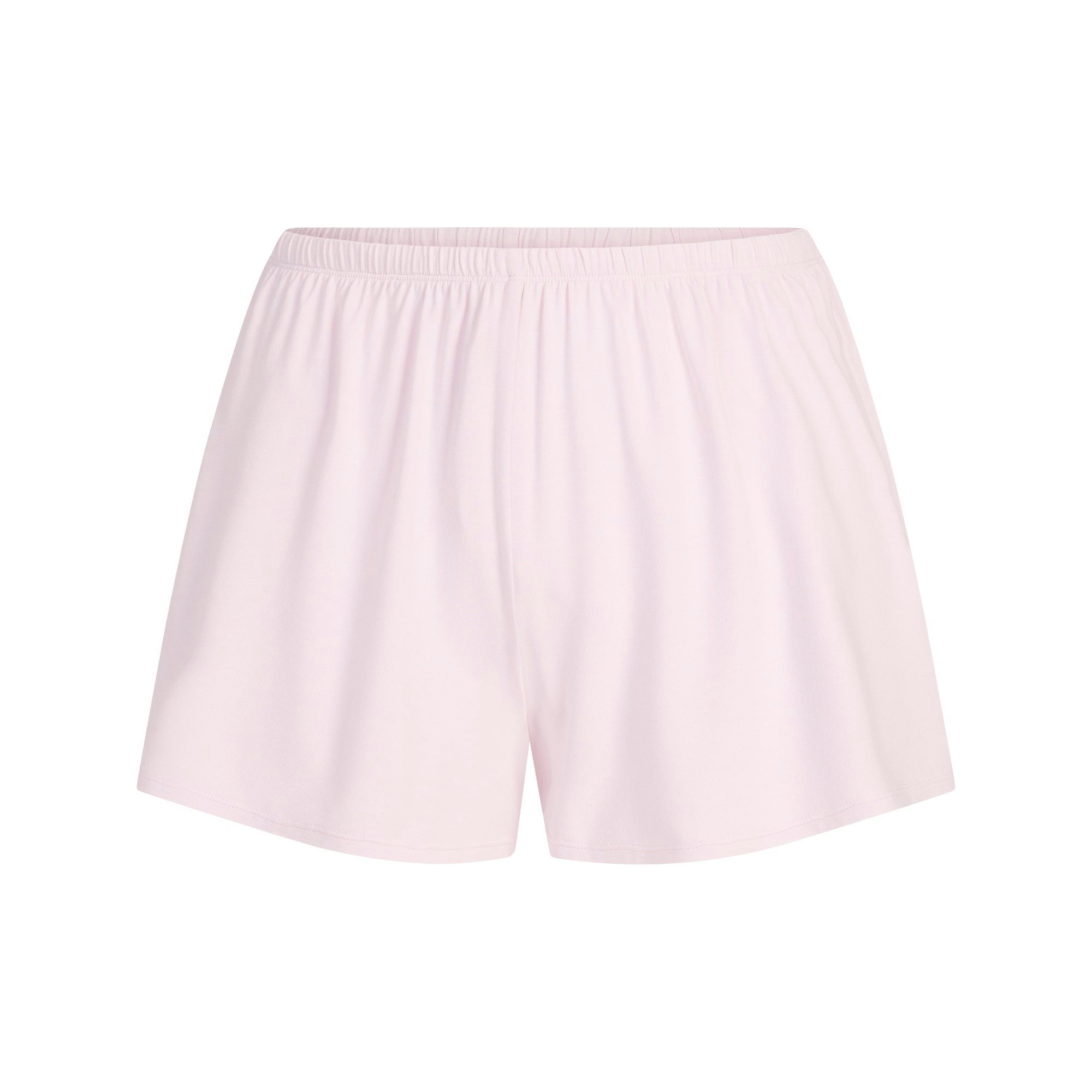 SKIMS SLEEP SHORT SLEEVE BUTTON UP SET | BLOOM FLAT ON A WHITE BACKGROUND | FLT