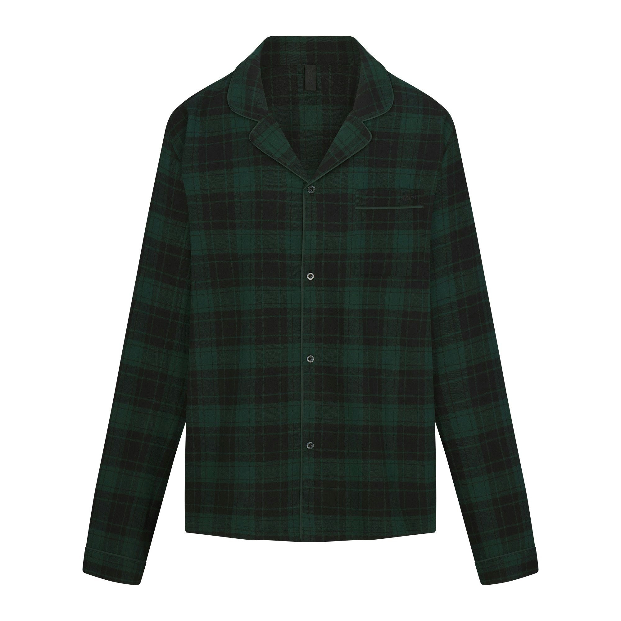 FLANNEL SLEEP MENS SLEEP SET | CYPRESS PLAID FLAT ON A WHITE BACKGROUND | FLT