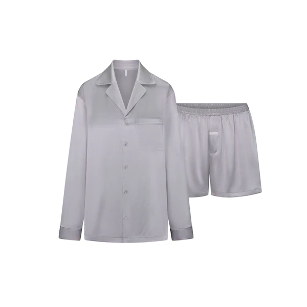 BOYFRIEND LONG SLEEVE HENLEY | FROST (LONG SLEEVE T-SHIRTS) FLAT ON A WHITE BACKGROUND | FLT