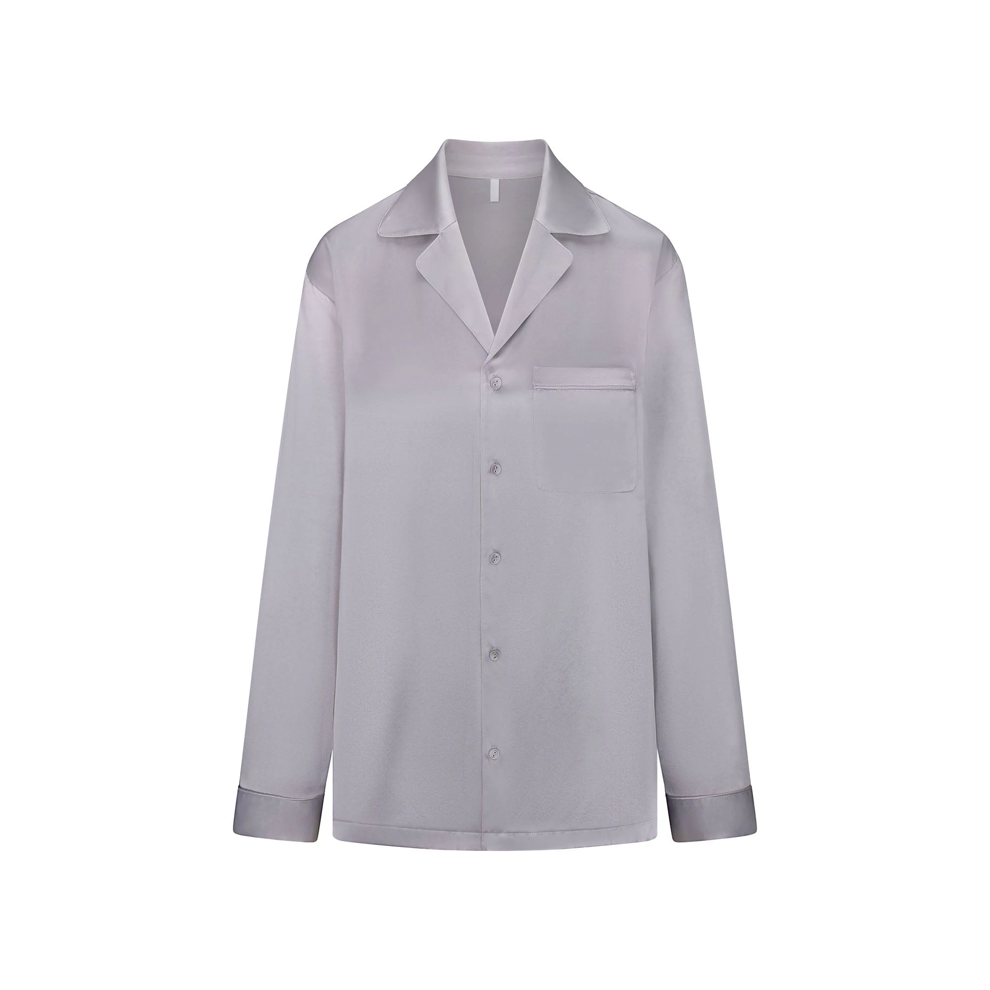 SILK OVERSIZED SLEEP SET | MIRROR ON A MODEL FRONT VIEW