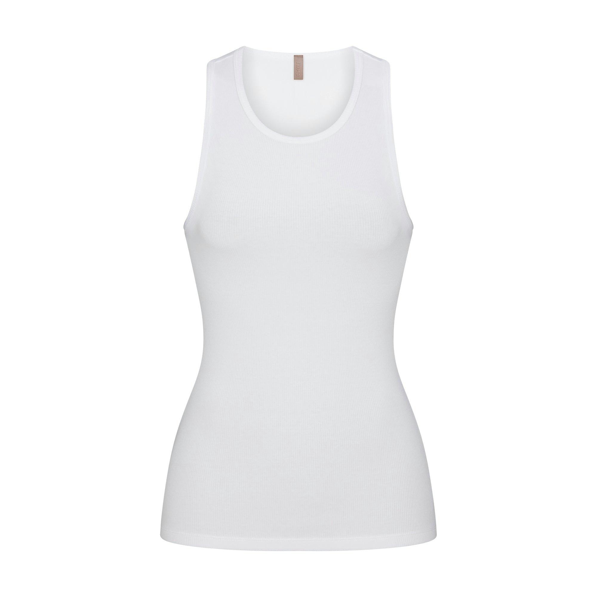 COTTON POPLIN MINI BOXER AND TANK SLEEP SET | NAVY CHECK FLAT ON A WHITE BACKGROUND @ | FLT