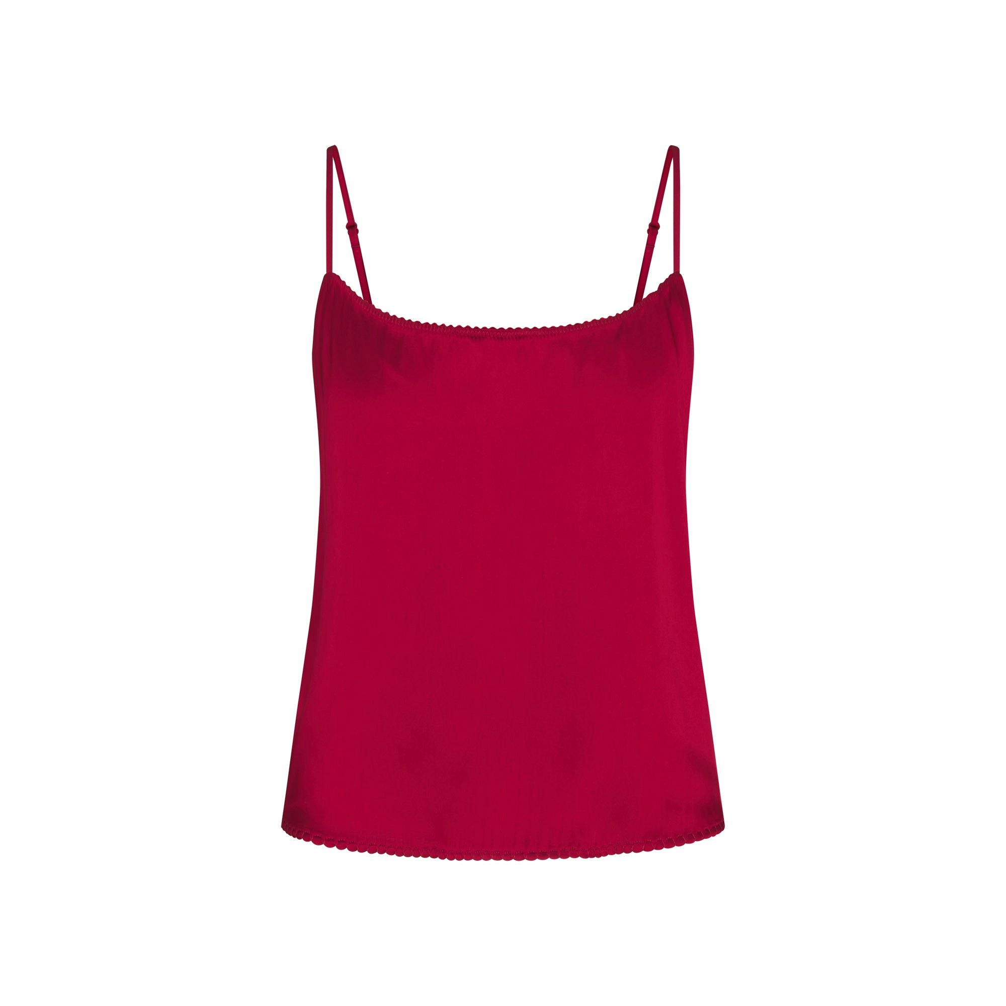 WOVEN SHINE CAMI AND SHORT SLEEP SET | BRICK FLAT ON A WHITE BACKGROUND | FLT