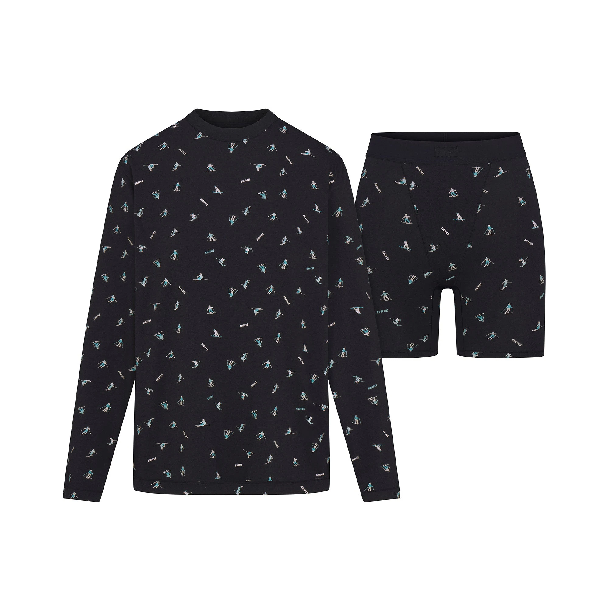 FITS EVERYBODY THONG 5-PACK | NAVY SNOW MULTI (PANTY SETS) FLAT ON A WHITE BACKGROUND | FLT