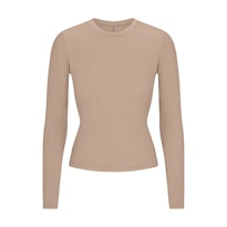 COTTON RIB LONG SLEEVE T-SHIRT