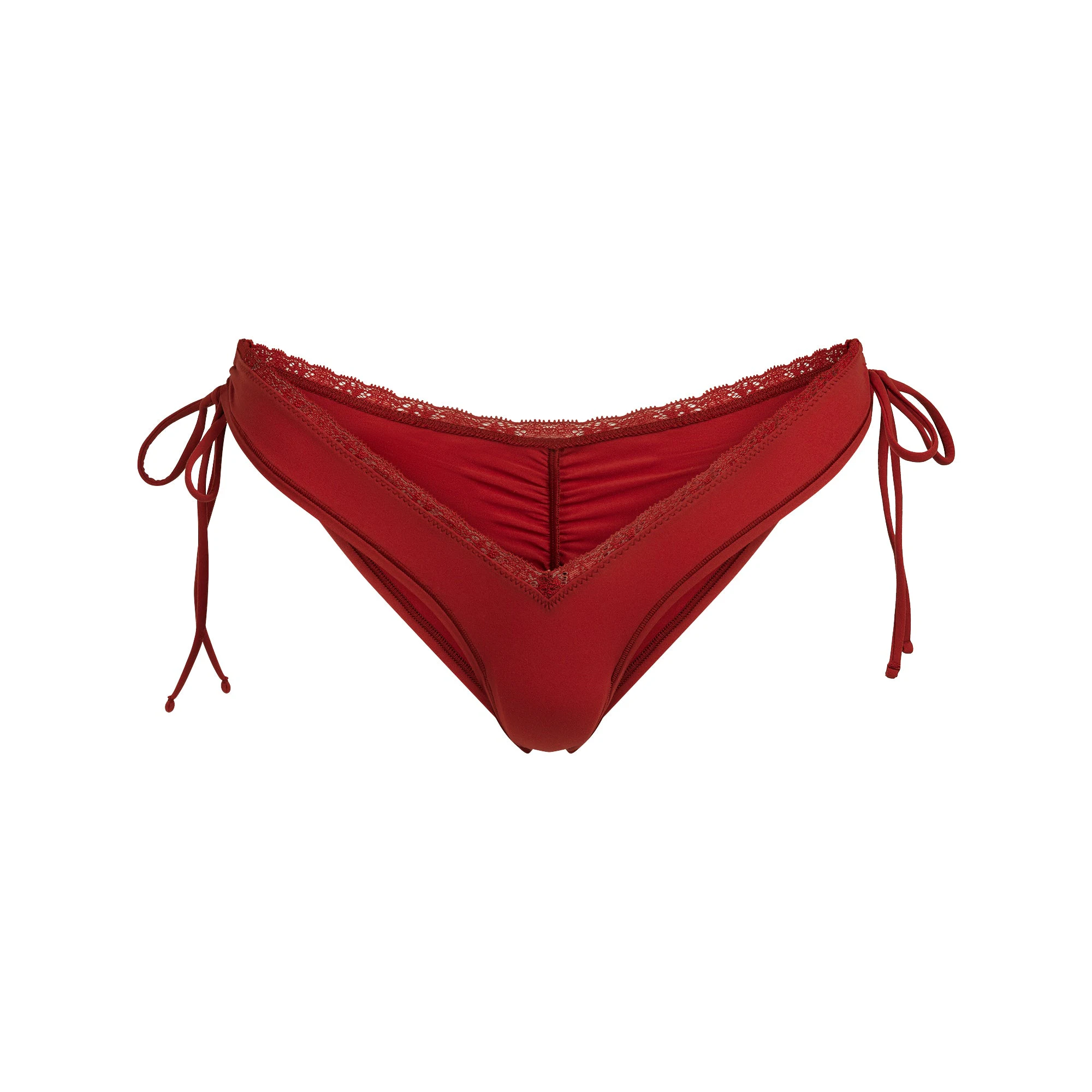 FITS EVERYBODY LACE MICRO TANGA | BRICK FLAT ON A WHITE BACKGROUND | FLT