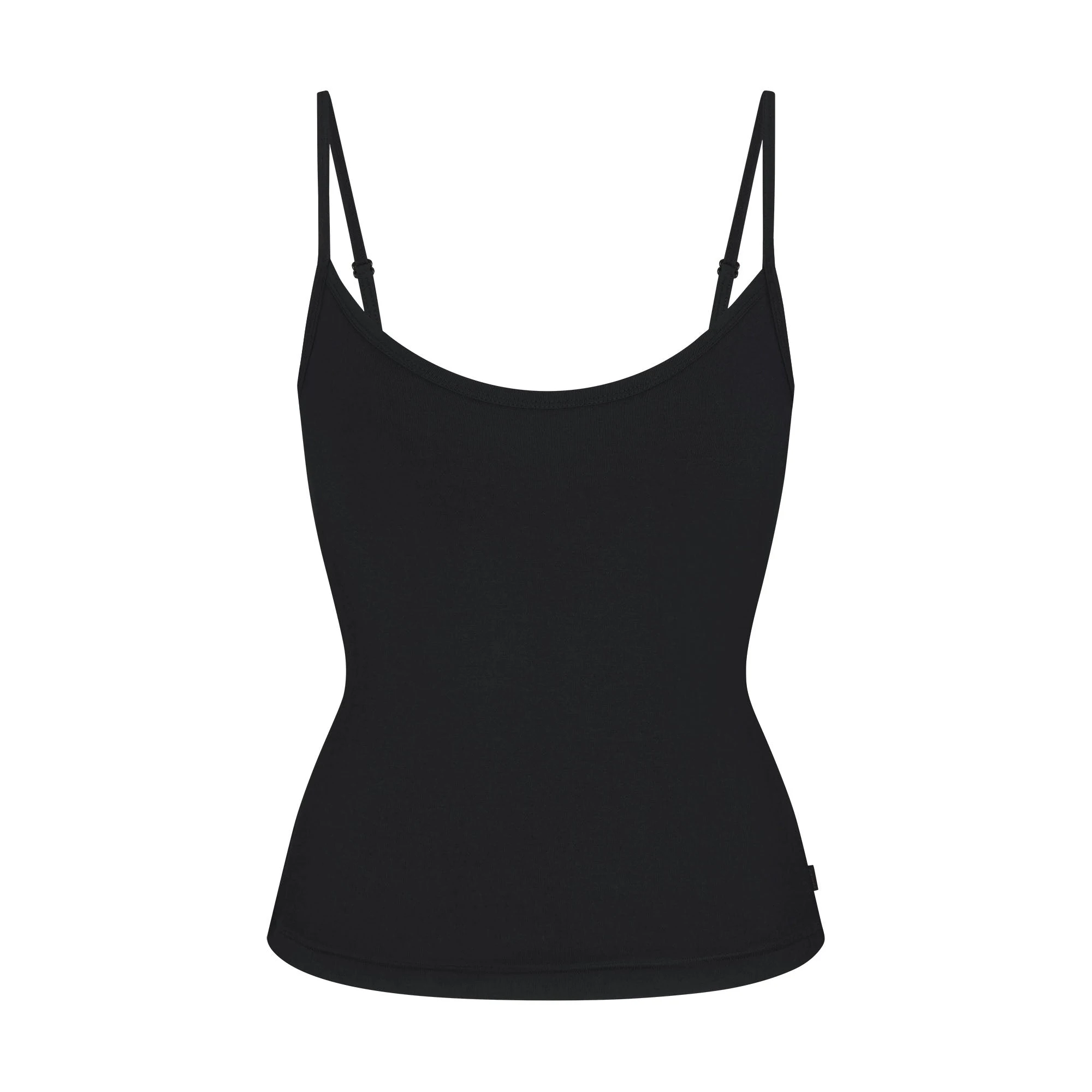 SKIMS SLEEP CAMI | ONYX FLAT ON A WHITE BACKGROUND | FLT