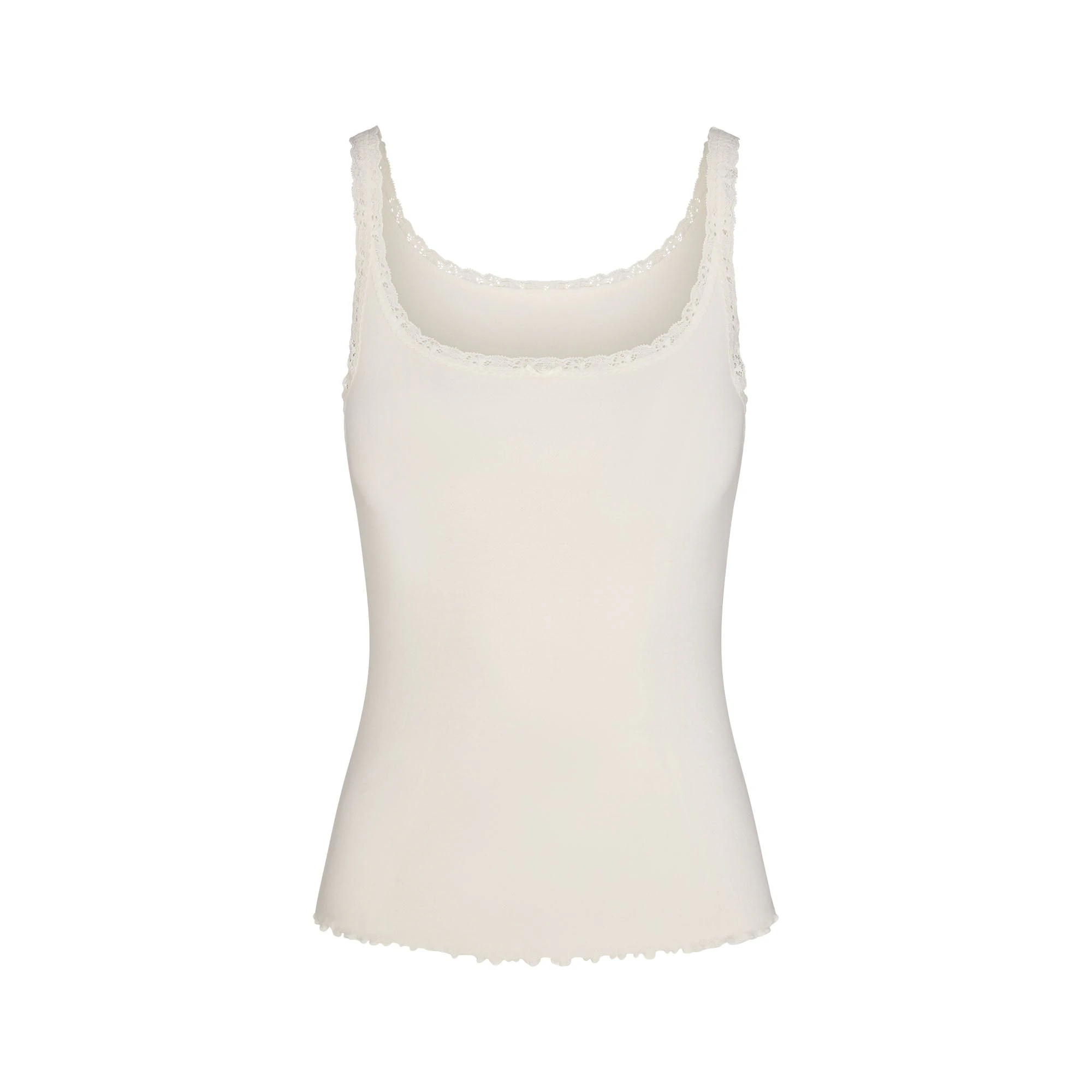 LOGO POINTELLE CAMI | IVORY & LAYS FLAT ON A WHITE BACKGROUND | FLT