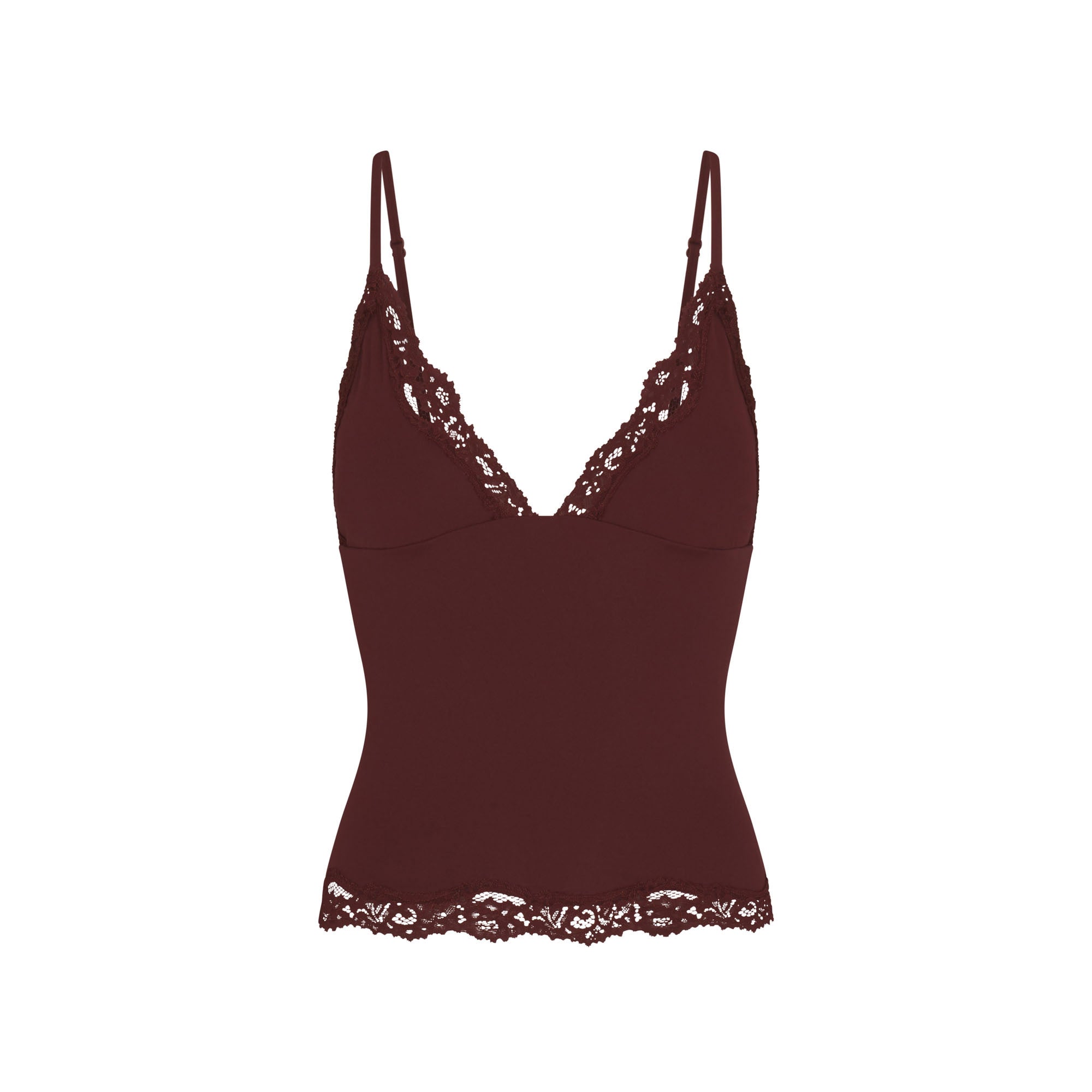 FITS EVERYBODY LACE TRIANGLE CAMI | OXBLOOD