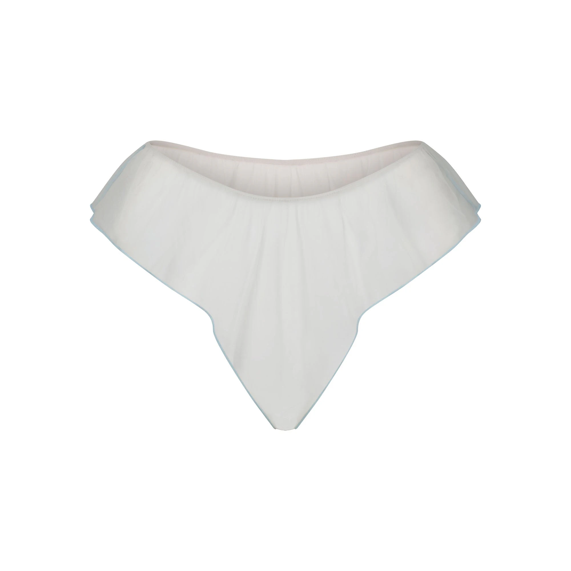 TULLE CAMI AND BRIEF SET | PLATINUM CONTRAST FLAT ON A WHITE BACKGROUND | FLT