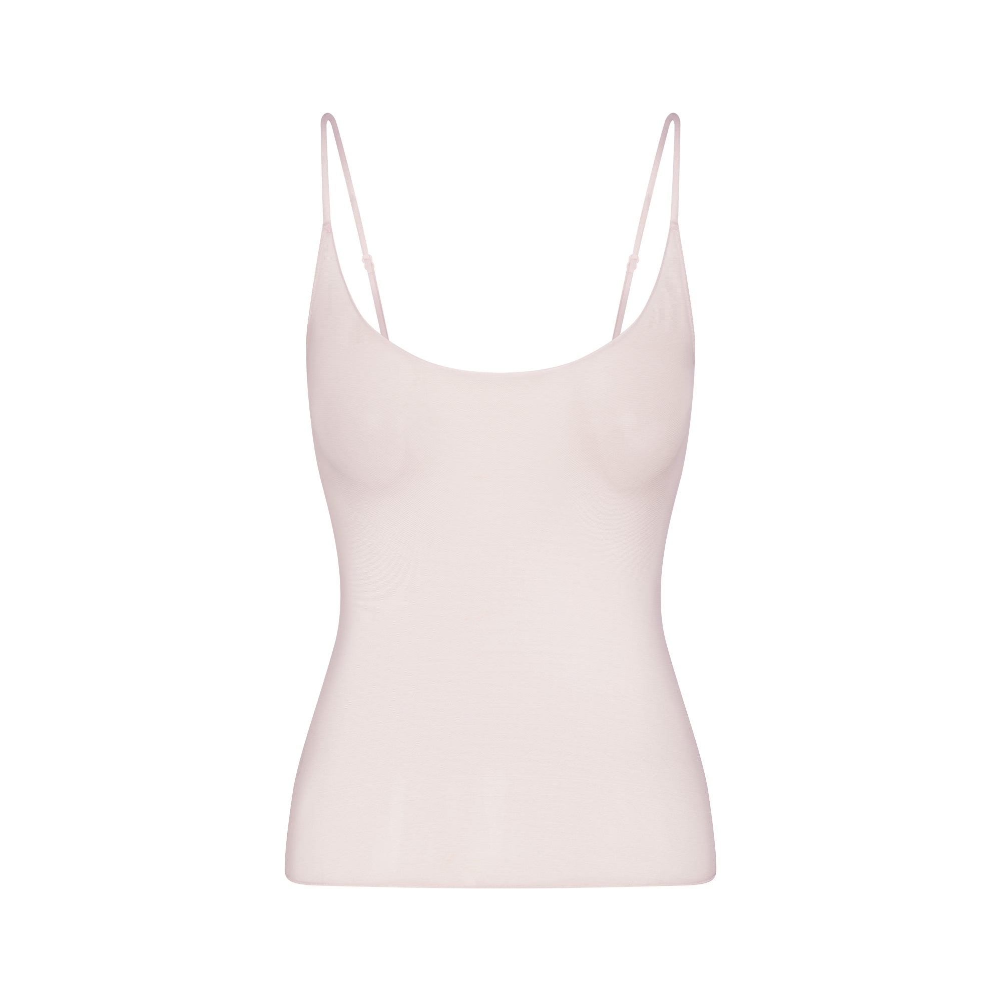 ULTRA FINE MESH CAMI | BARELY PINK FLAT ON A WHITE BACKGROUND | FLT