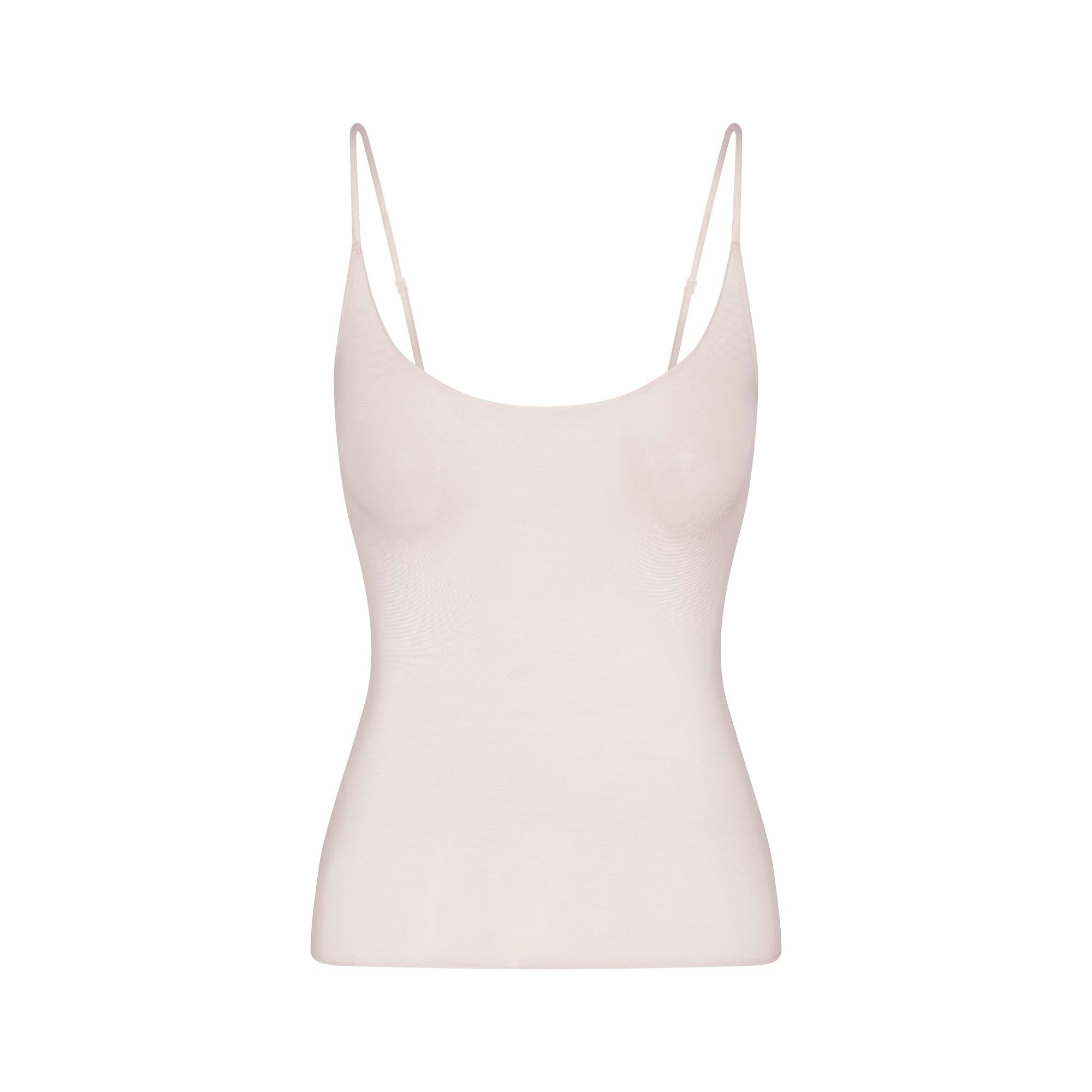 ULTRA FINE MESH CAMI | BARELY PINK FLAT ON A WHITE BACKGROUND | FLT