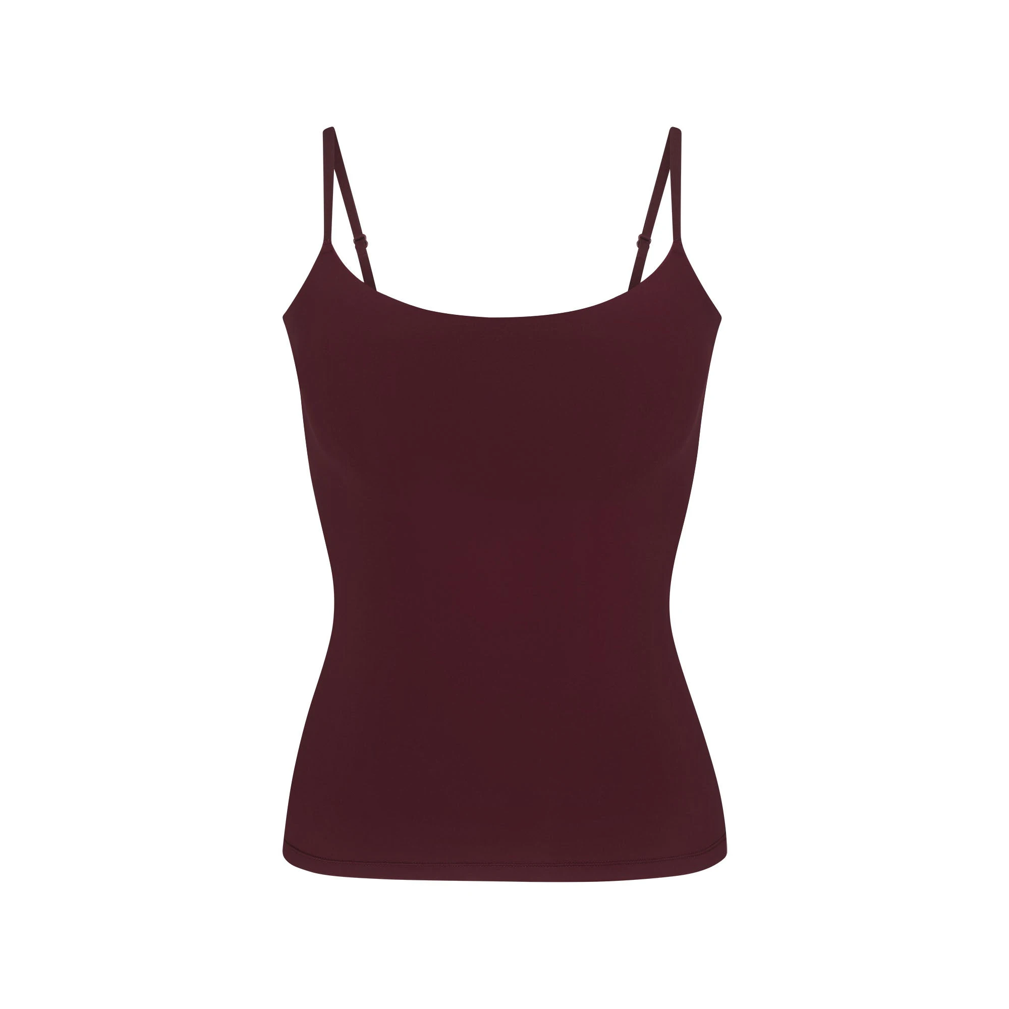FITS EVERYBODY CAMI | CURRANT FLAT ON A WHITE BACKGROUND | FLT@ | FOCUS: 0.0, 1.0, 0.9