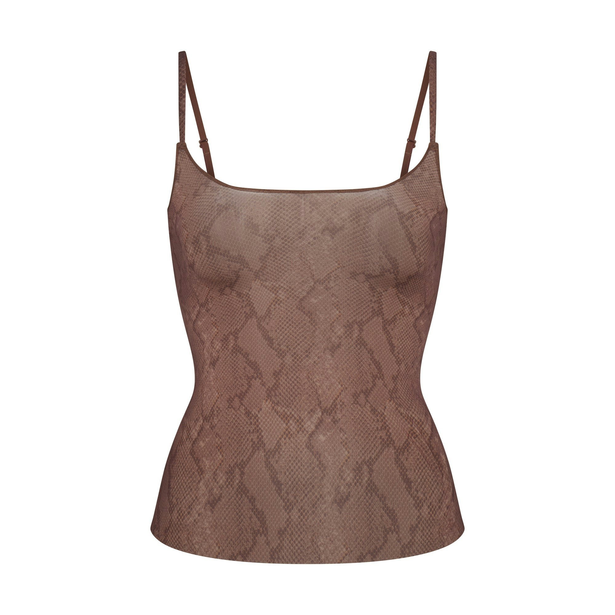 MILKY SHEER CAMI | JASPER SNAKE PRINT FLAT ON A WHITE BACKGROUND | FLT