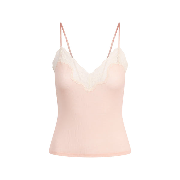 下着・アンダーウェア ROSIER Ribbon Leavers Lace Camisole Set SKIMS-LOUNGEWEAR-TP-CAM-8070W-