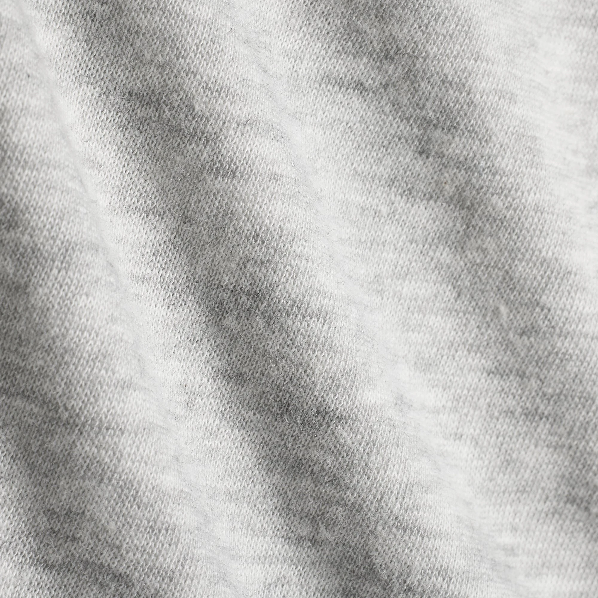 SHEER COTTON JERSEY V-NECK T-SHIRT | LIGHT HEATHER GREY ADDITIONAL FABRIC DETAILS