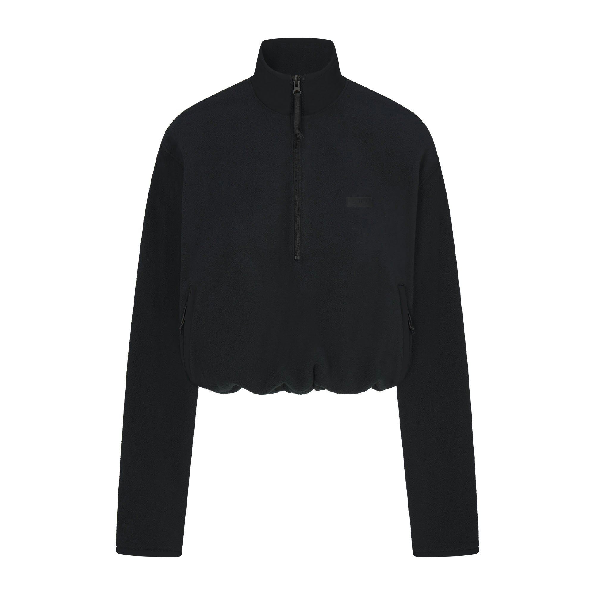 OUTDOOR FLEECE HALF ZIP PULLOVER | DARK TEAL FLAT ON A WHITE BACKGROUND | FLT