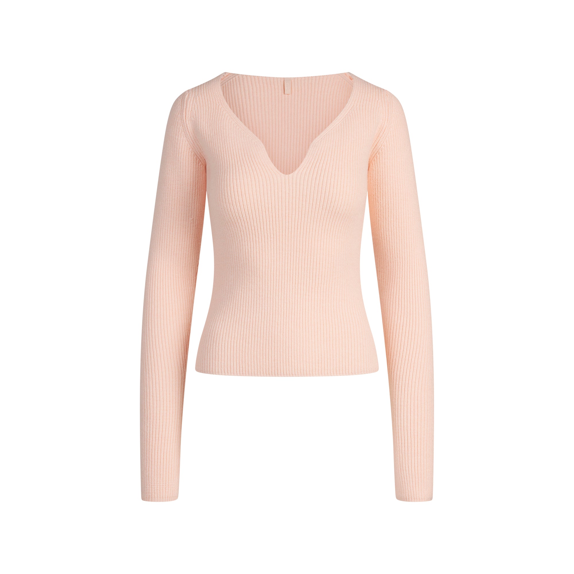 RIBBED LONG SLEEVE TOP