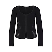 LACE KNIT LONG SLEEVE CARDIGAN