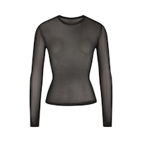 SLINKY KNIT CREW NECK LONG SLEEVE TOP