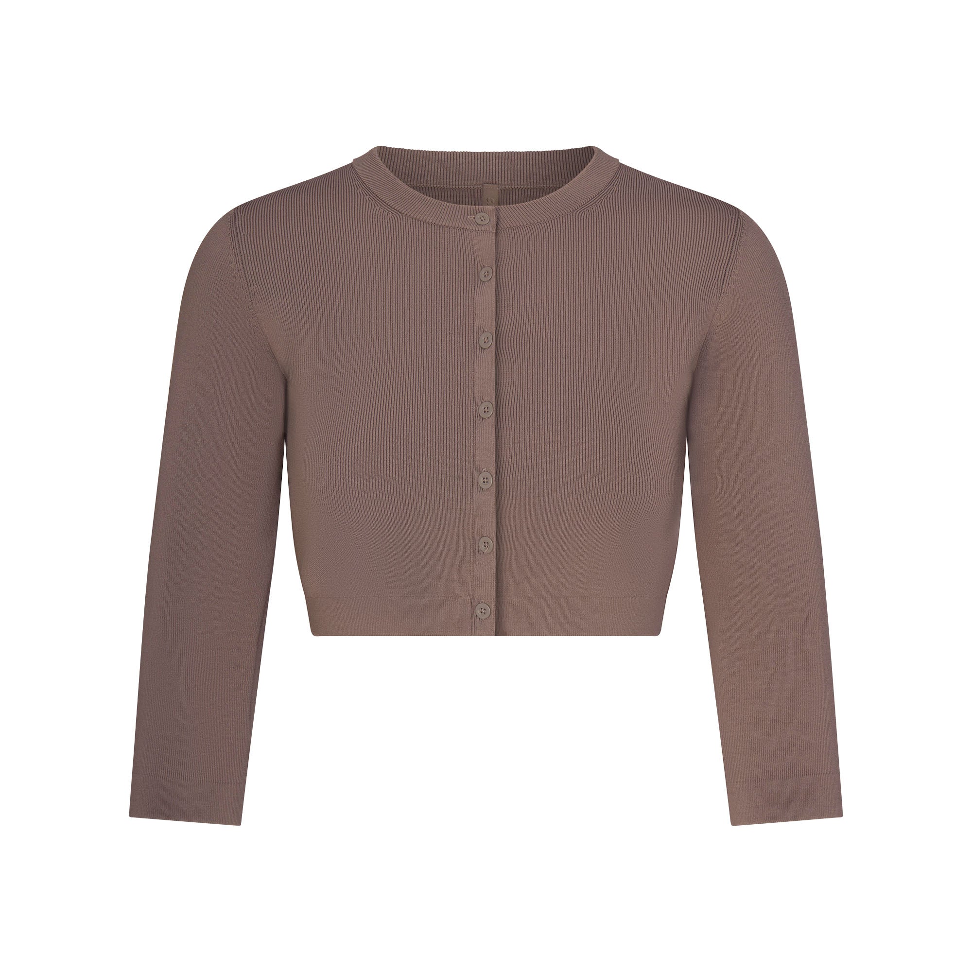 REFINED KNIT CROPPED CARDIGAN | AMETHYST | SKIMS