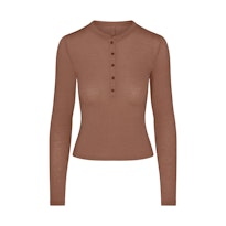 SHEER MODAL CREWNECK HENLEY