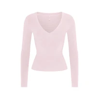V NECK LONG SLEEVE TOP