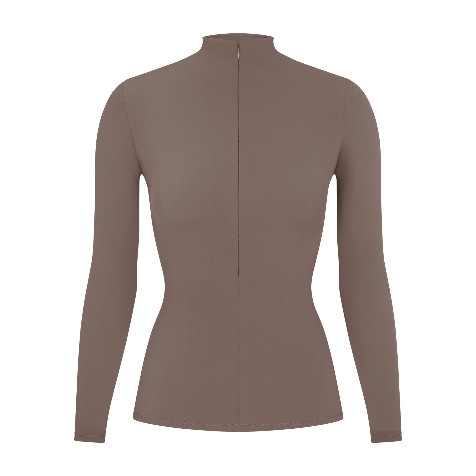 FITS EVERYBODY HALF ZIP LONG SLEEVE TOP AMETHYST XXS