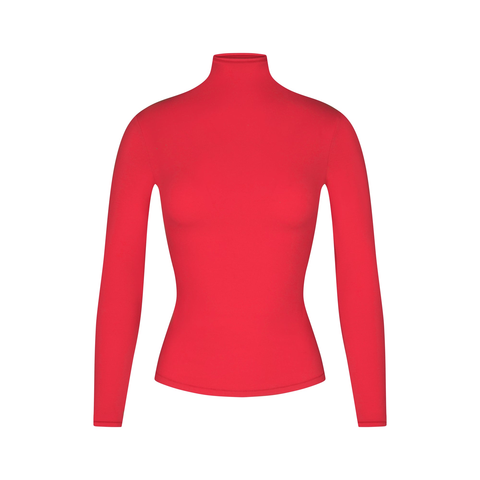 Red cotton turtleneck deals