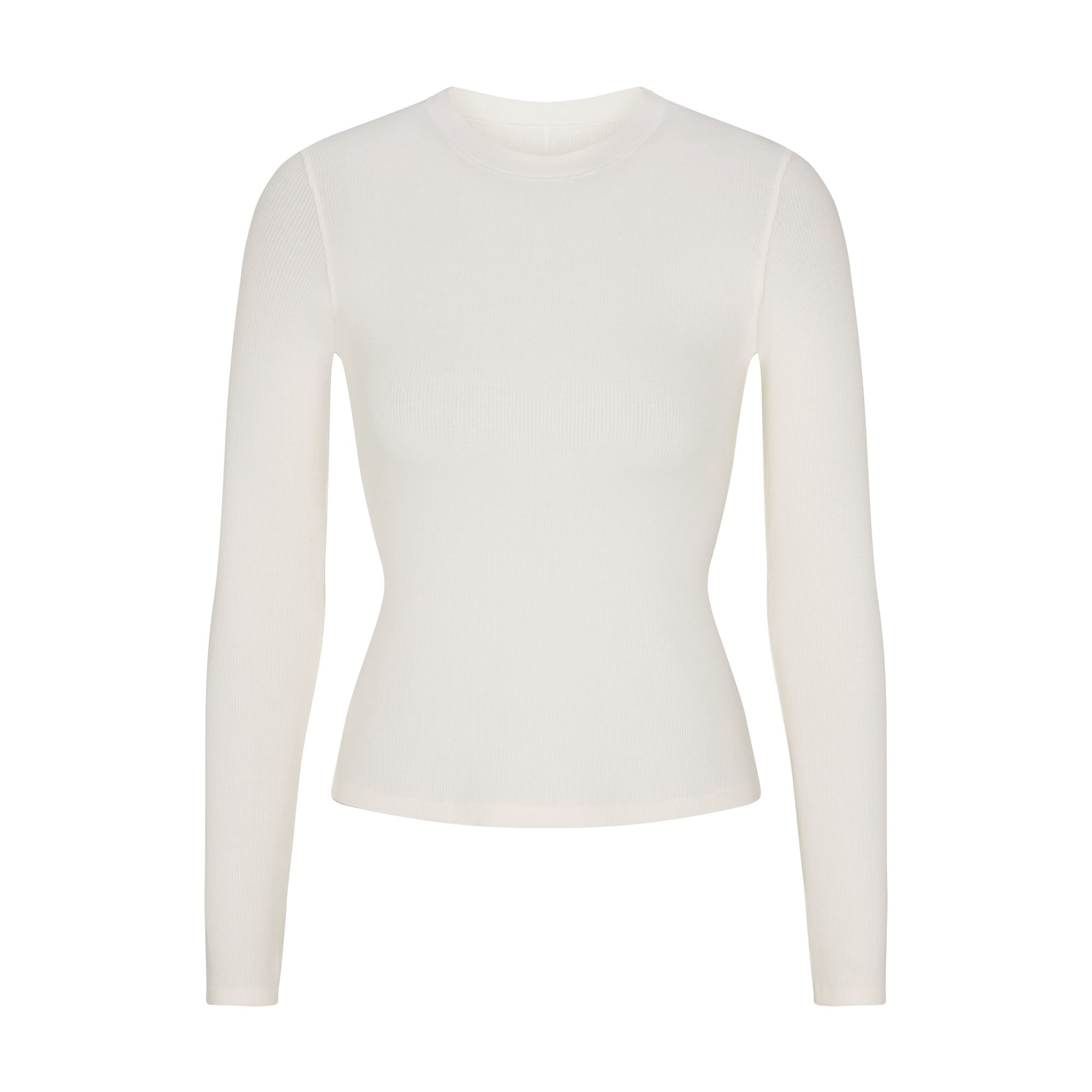 COTTON RIB LONG SLEEVE T-SHIRT | MARBLE