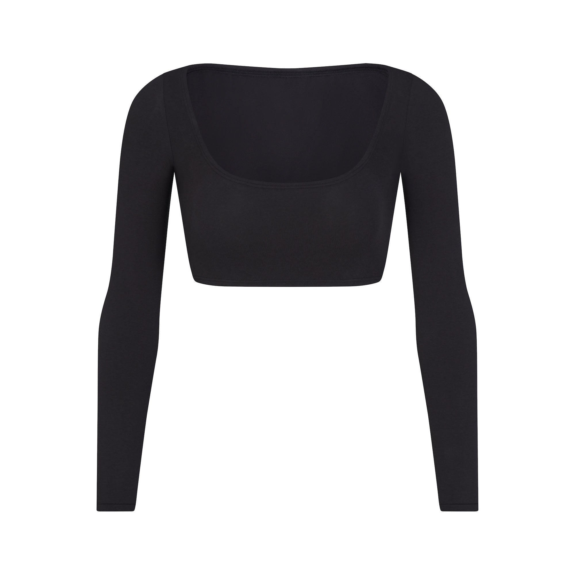 【SKIMS】Super Cropped Long Sleeve SKIMS SLEEP SUPER CROPPED LONG SLEEVE | ONYX