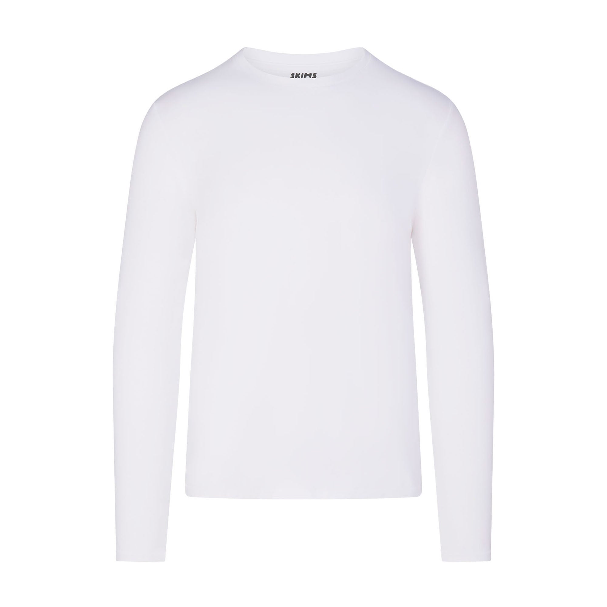 SKIMS COTTON MENS LONG SLEEVE T SHIRT CHALK