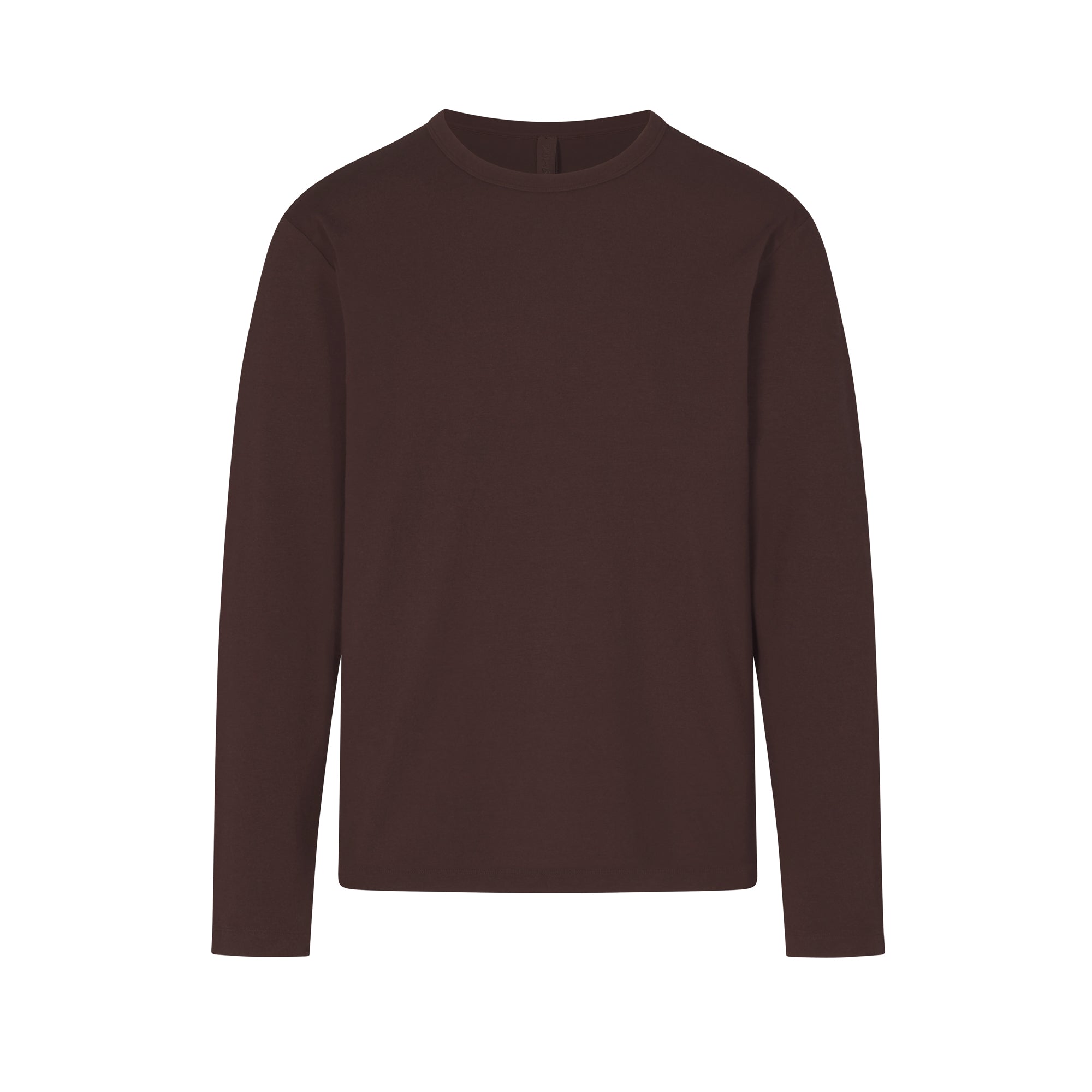 JERSEY LOUNGE MENS RELAXED LONG SLEEVE T SHIRT ESPRESSO