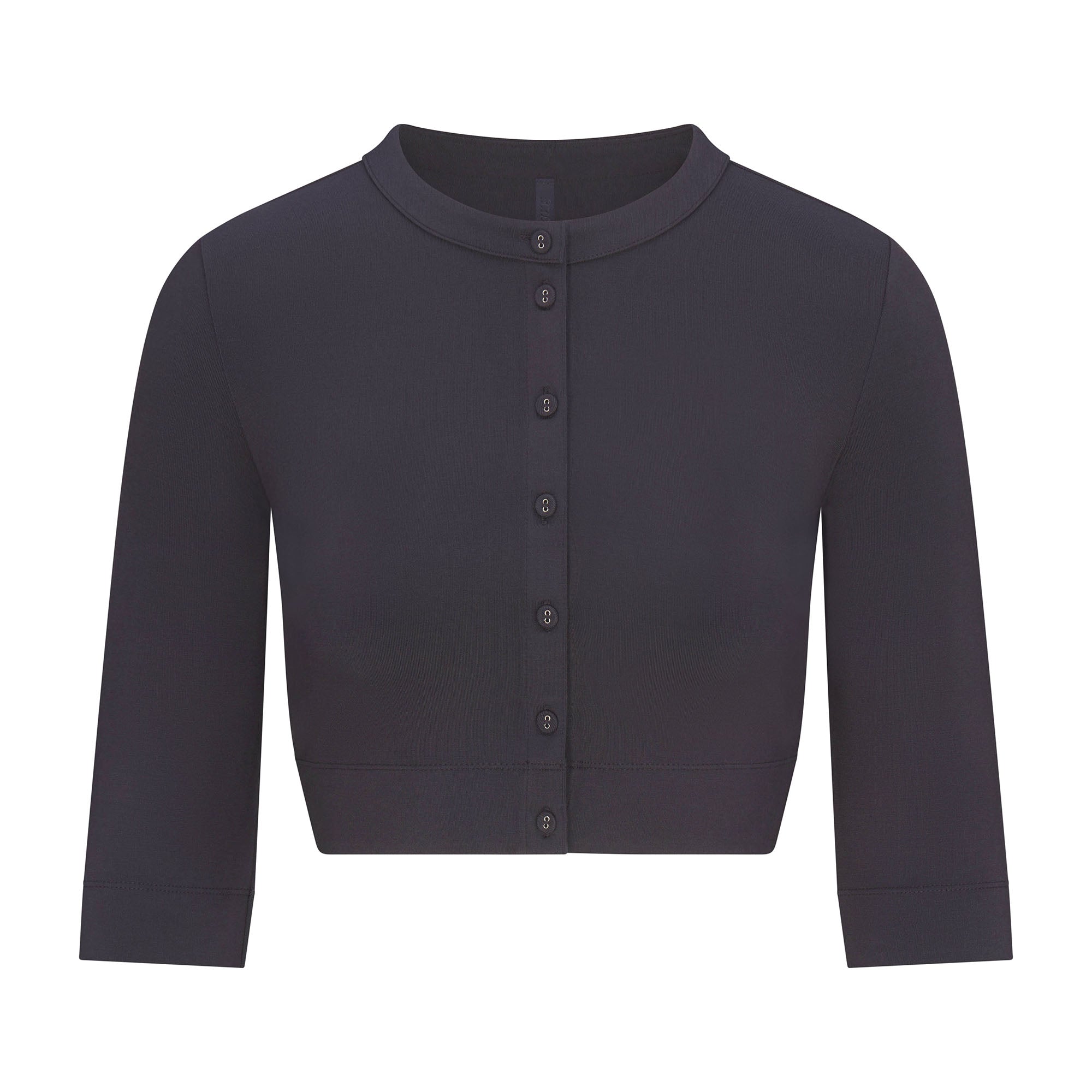 skims カーディガン SMOOTH LAYERS CROPPED CARDIGAN | GRAPHITE