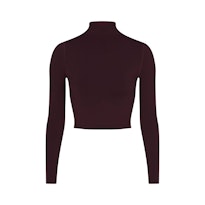 NikeSKIMS VINTAGE SEAMLESS MOCK NECK CROP TOP