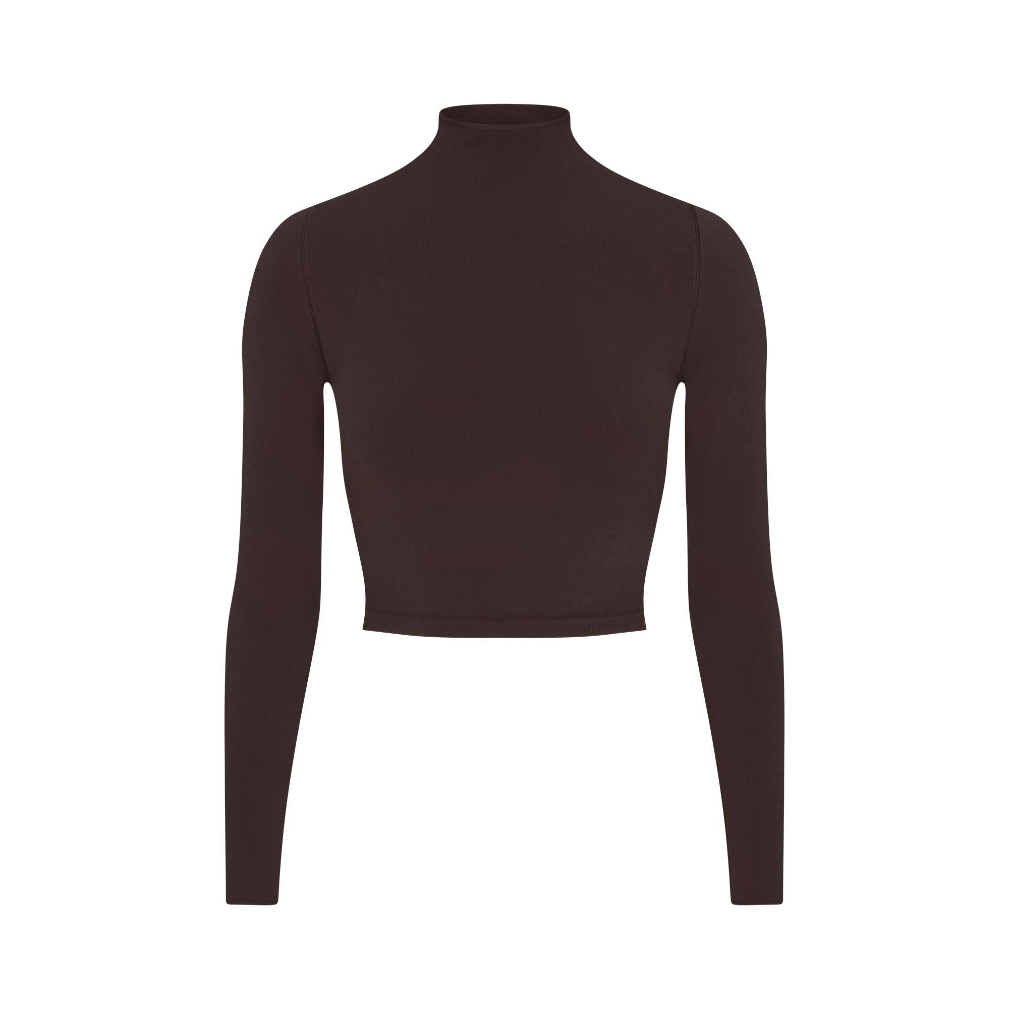 NikeSKIMS VINTAGE SEAMLESS MOCK NECK CROP TOP | PHOENIX FLAT ON A WHITE BACKGROUND | FLT