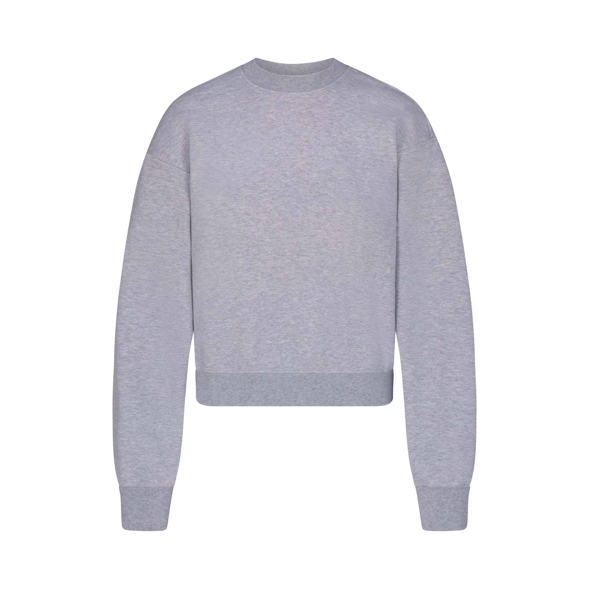 COTTON FLEECE CLASSIC CREWNECK HEATHER GREY